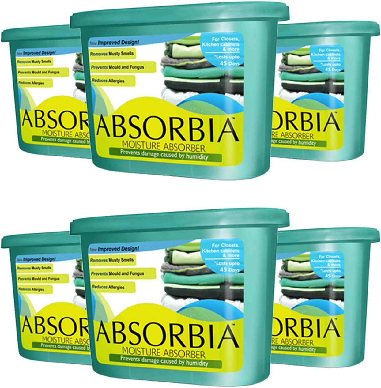 Absorbia Classic – مزيل الرطوبة (عبوة 6 قطع)